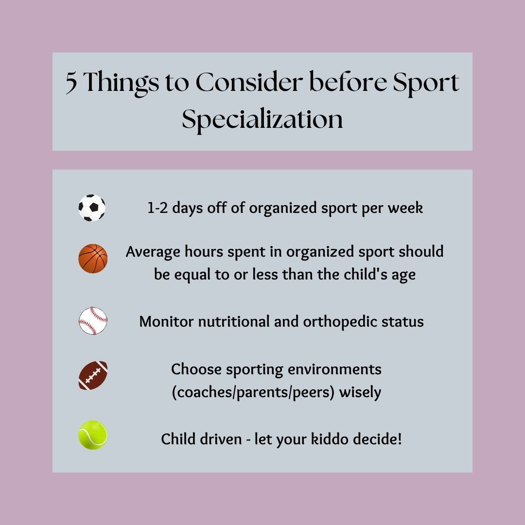 Sport Specialization in Children and Adolescents